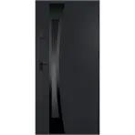 Dvere vchodové Asteria 90 P antracit čierna inox/grafitové