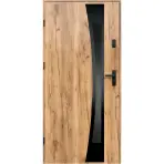 Dvere vchodové Asteria 90 L dub sonoma čierna inox/grafitové