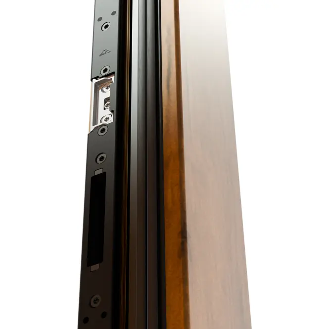 Dvere vchodové Asteria 90 P dub sonoma čierna inox/grafitové