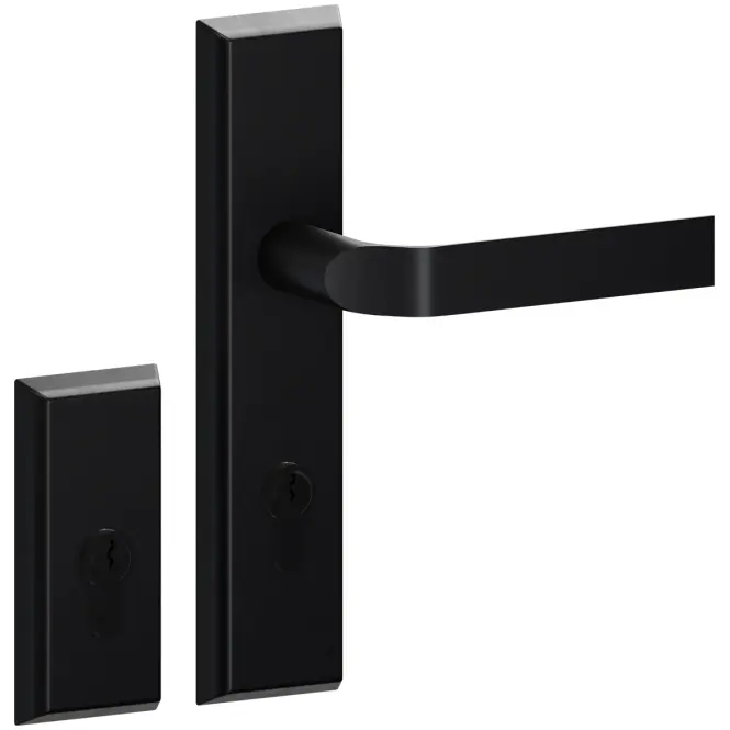 Dvere vchodové Asteria 90 P dub sonoma čierna inox/grafitové