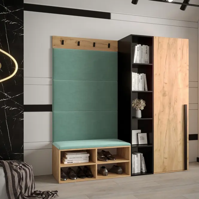 Predsieňový nábytok Miro dub craft panel mätový,4