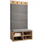 Predsieňový nábytok Miro dub craft panel sivý
