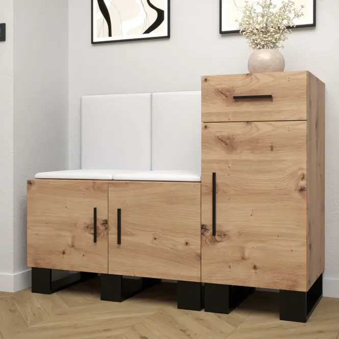 Predsieňový nábytok s vešiakom Artin dub artisan,10