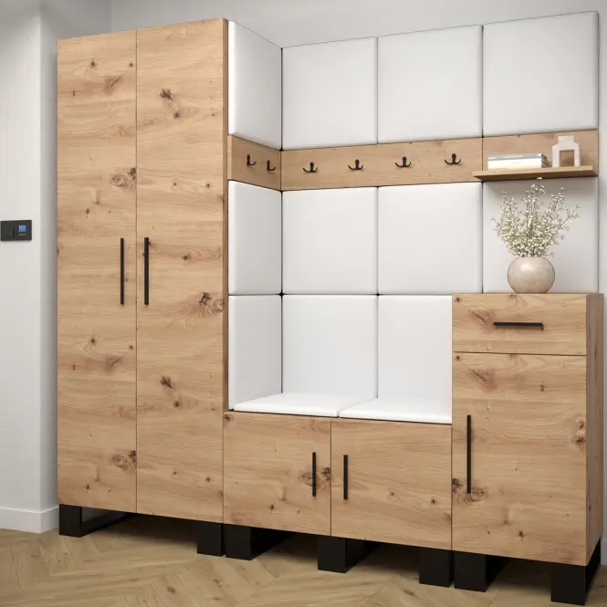 Predsieňový nábytok s vešiakom Artin dub artisan,5