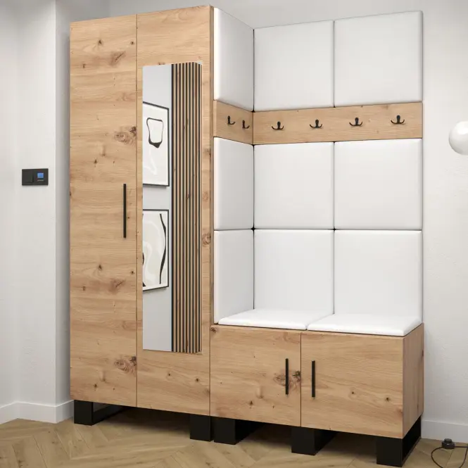 Predsieňový nábytok s vešiakom Artin dub artisan,6
