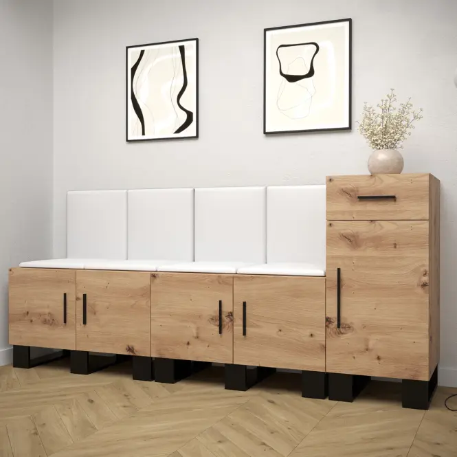 Predsieňový nábytok s vešiakom Artin dub artisan,9