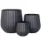 Kvetináč lc5067-3s /17x17x17/čierna