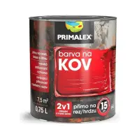 Primalex Farba na kov 2v1 9016 biela 0.75l