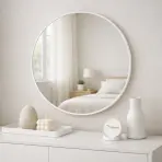Okrúhle dekoratívne zrkadlo FI80 WHITE
