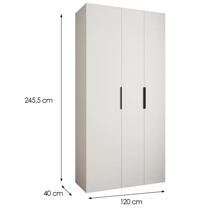 Skriňa Como 4-120 (40) biela/čierna