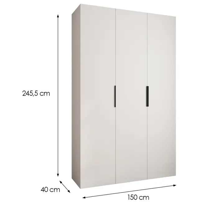 Skriňa Como 4-150 (40) biela/čierna