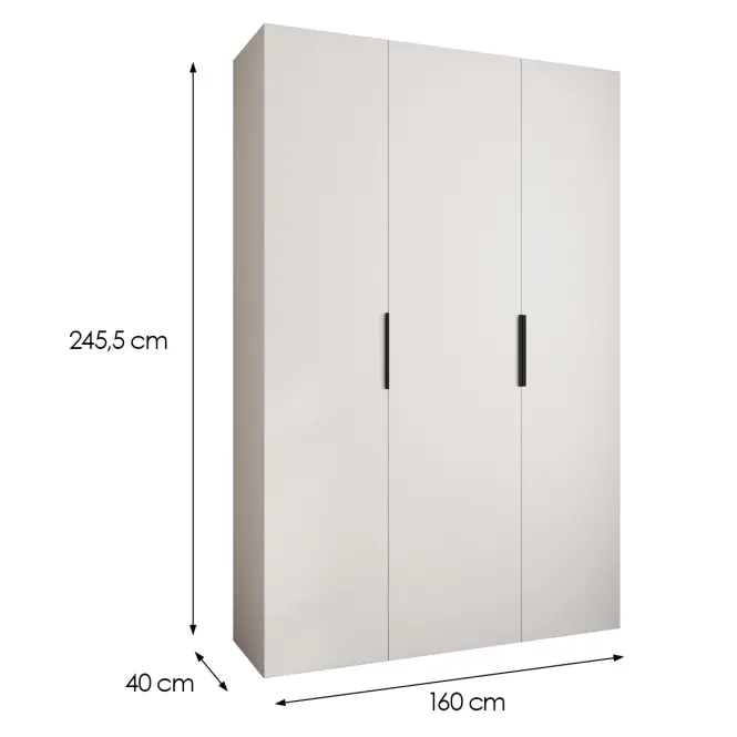 Skriňa Como 4-160 (40) biela/čierna