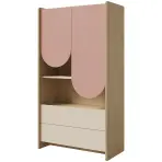 Regál Lexi 6 Cremona/Macadamia/Ružová