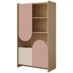 Regál Lexi 7 Cremona/Macadamia/Ružová