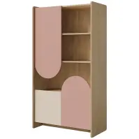 Regál Lexi 7 Cremona/Macadamia/Ružová