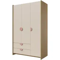 Skriňa Lexi 1 Cremona/Macadamia/Ružová