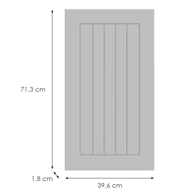 Kuchynská predná časť D40(L/P)  H5 K252 Biely Gr I,2