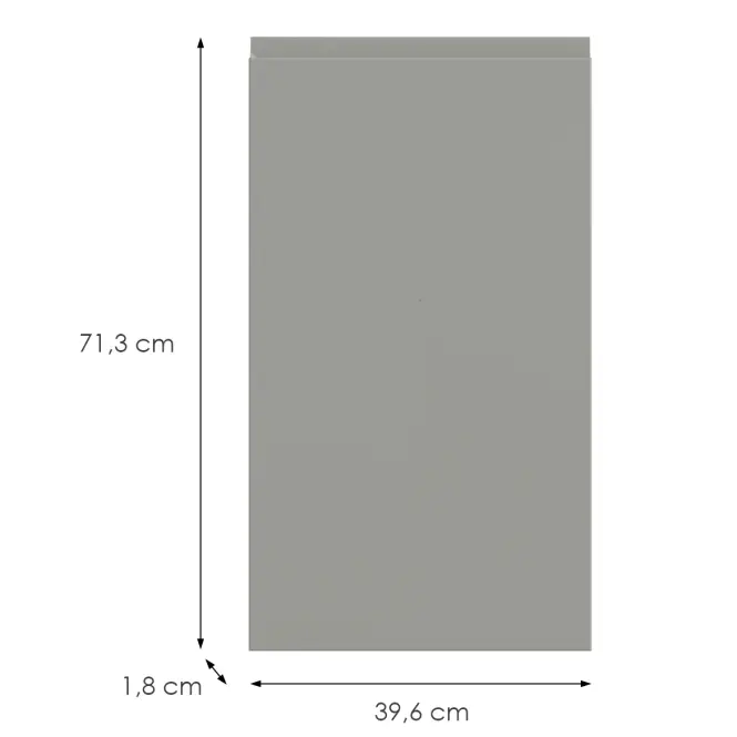 Kuchynská predná časť D40 P T8 K261 Sivá Matná Grii,2