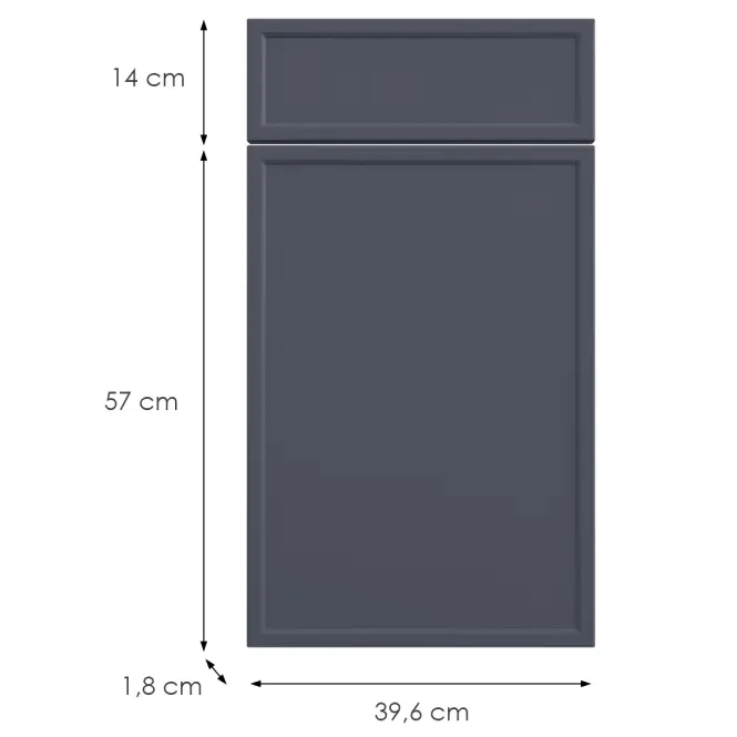 Kuchynská predná časť D40s1(L/P) O6 K273 Granát Gri,2
