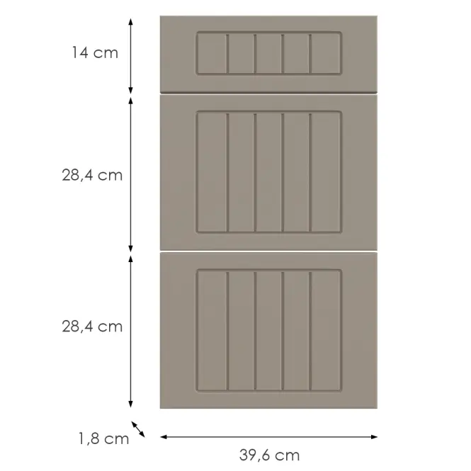 Kuchynská predná časť D40s3 H5 K257 Kašmír Matná Grii,2
