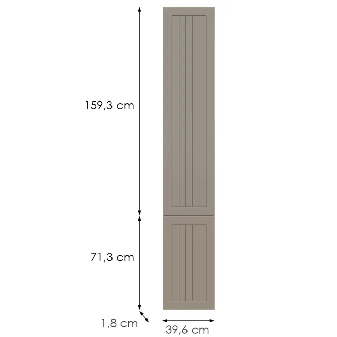 Kuchynská predná časť D40spwn(L/P) H5 K257 Kašmír Matná Grii