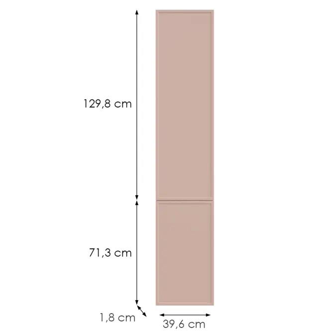 Kuchynská predná časť D40sp(L/P) O6 K276 Antická ružová Gr Ii
