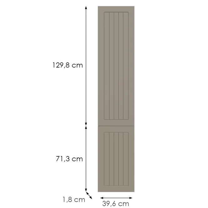 Kuchynská predná časť D40sp(L/P) H5 K257 Kašmír Matná Grii