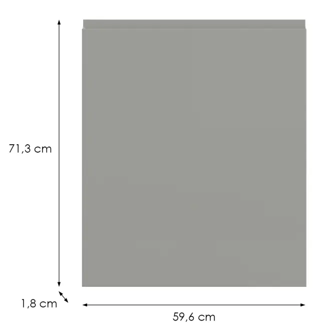Kuchynská predná časť D60  P T8 K261 Sivá Matná Grii,2