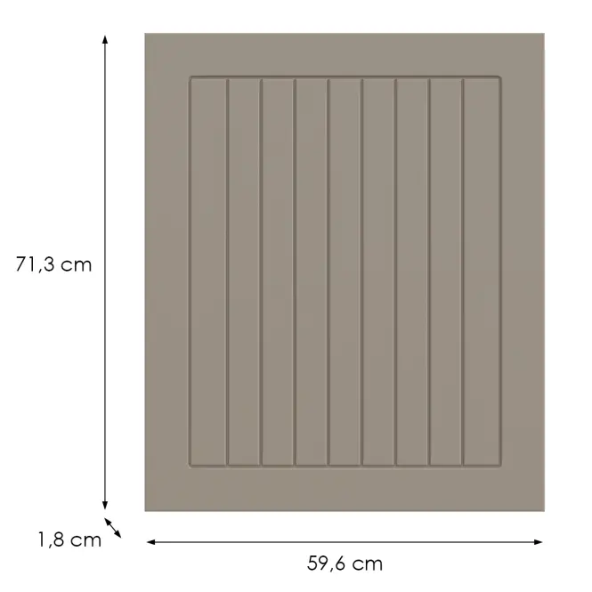 Kuchynská predná časť D60(L/P) H5 K257 Kašmír Matná Grii,2