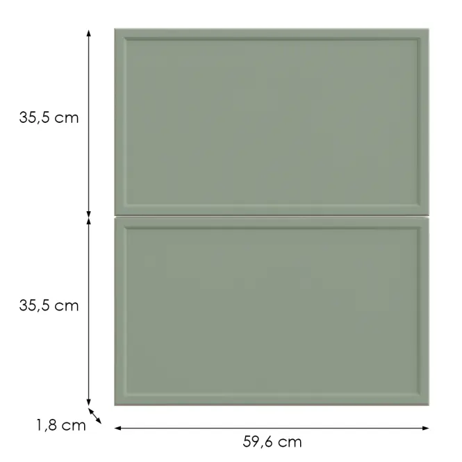 Kuchynská predná časť D60in O6 K-279 Olivový Grii,2