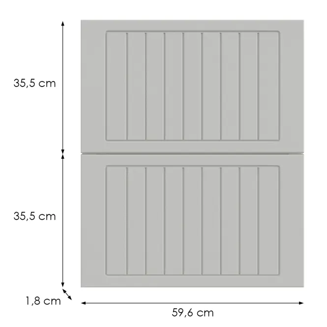 Kuchynská predná časť D60in  H5 K252 Biely Gr I,2