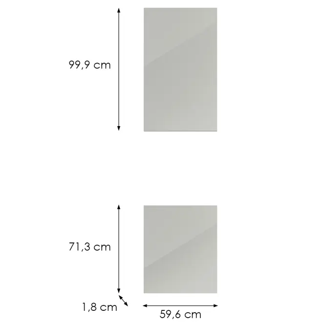 Kuchynská predná časť D60pwn(L/P) L9 K900 Bianco Hg Griii,2