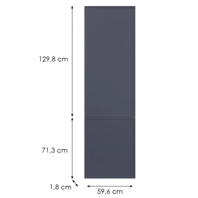 Kuchynská predná časť D60r(L/P) O6 K273 Granát Gri
