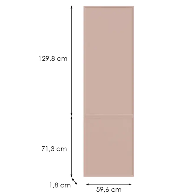 Kuchynská predná časť D60r(L/P) O6 K276 Antická ružová Gr Ii