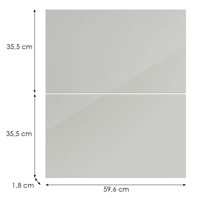 Kuchynská predná časť D60s2 L9 K900 Bianco Hg Griii,2