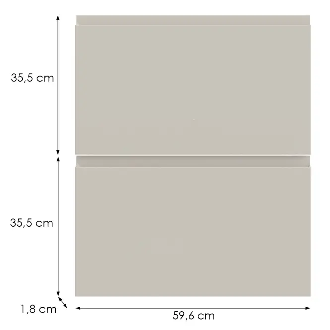 Kuchynská predná časť D60s2  T8 K943 Kašmír Gri,2