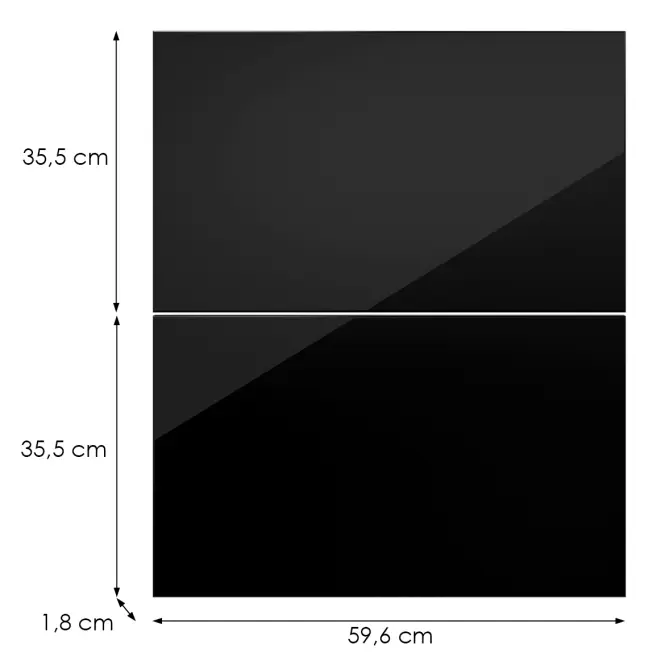 Kuchynská predná časť D60s2 L9 K165 Čierna Hg Griii,2