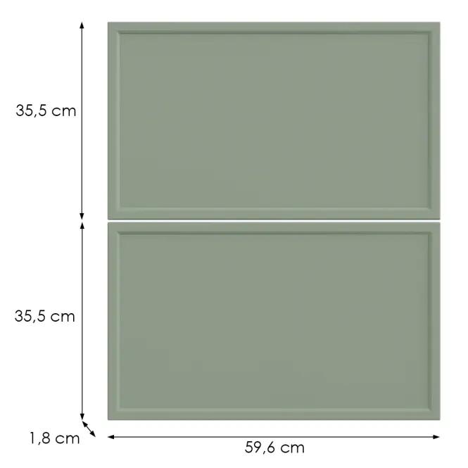 Kuchynská predná časť D60s2 O6 K-279 Olivový Grii,2