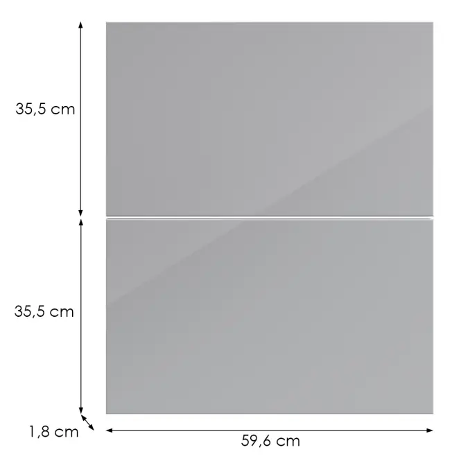 Kuchynská predná časť D60s2 L9 K268 Sivá Hg Griii,2