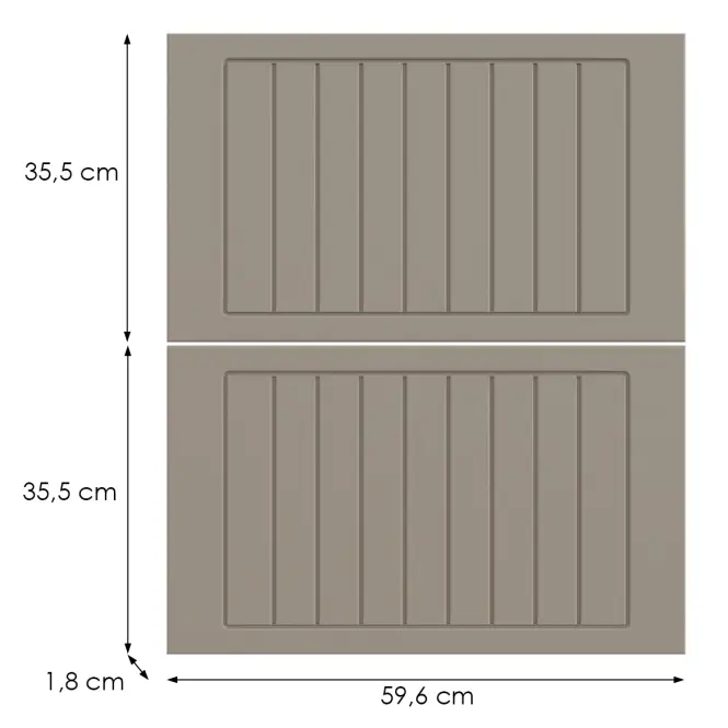 Kuchynská predná časť D60s2  H5 K257 Kašmír Matná Grii,2