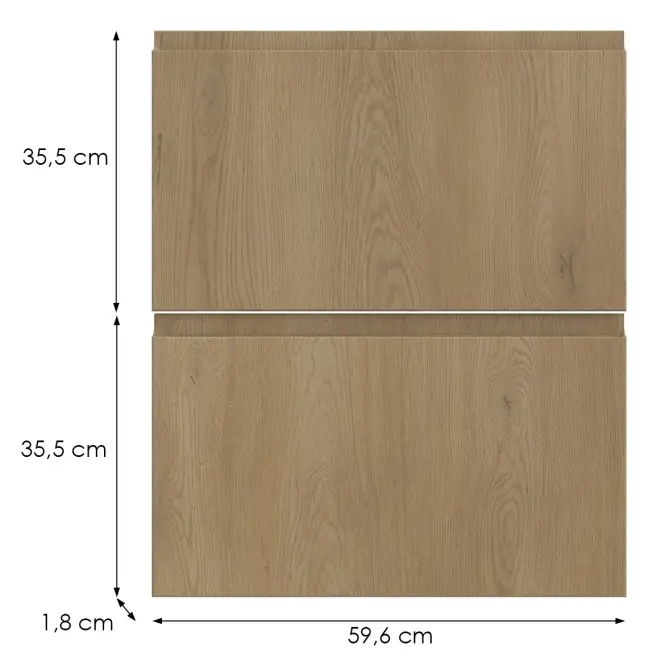 Kuchynská predná časť D60s2+1  T8 K282 Dub Cremona Grii