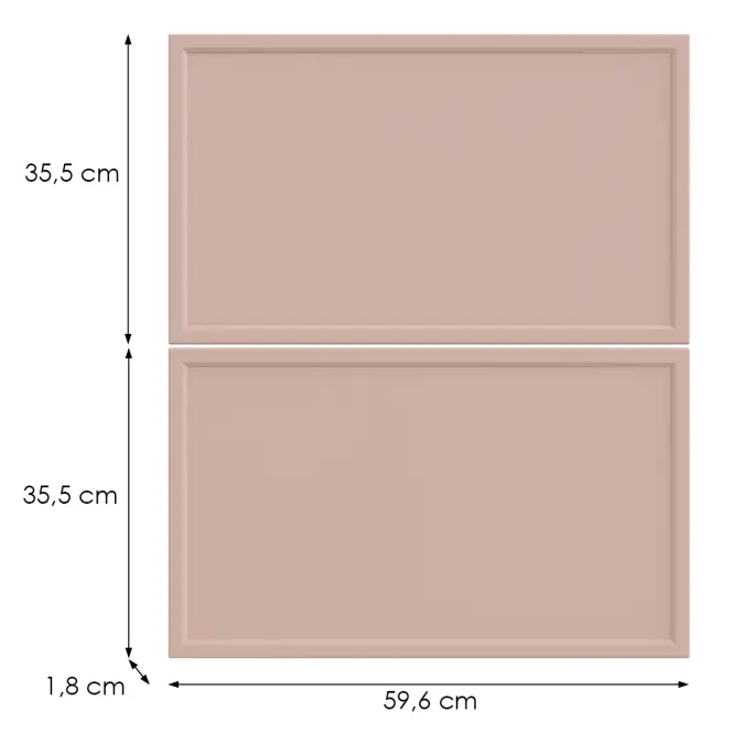 Kuchynská predná časť D60s2+1 O6 K276 Antická ružová Gr Ii,2