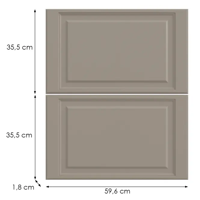 Kuchynská predná časť D60s2+1  V6 K257 Kašmír Matná Grii,2