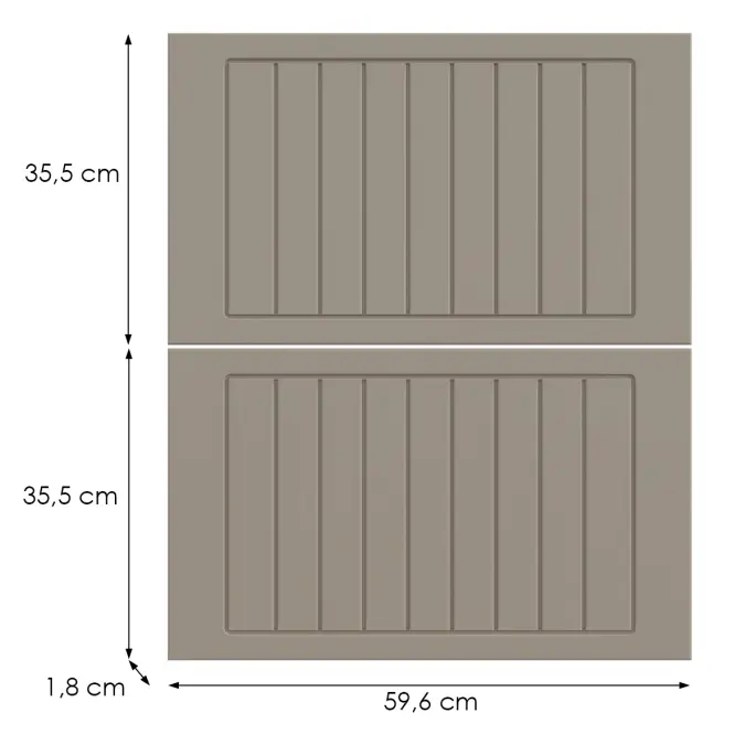 Kuchynská predná časť D60s2+1 H5 K257 Kašmír Matná Grii,2