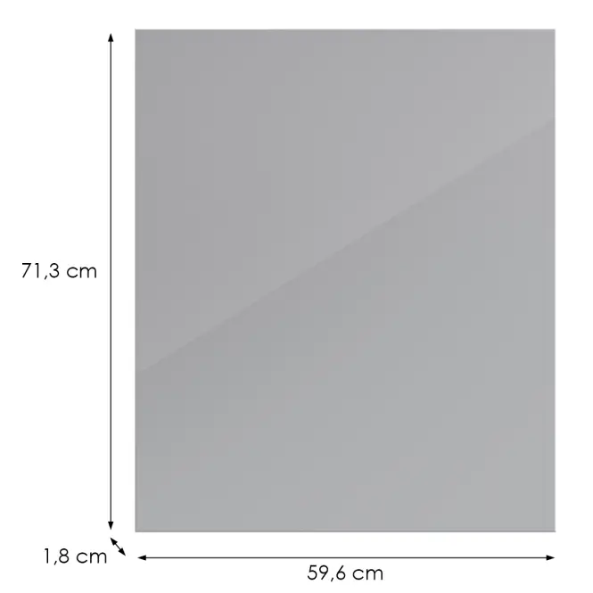 Kuchynská predná časť D60zs L9 K268 Sivá Hg Griii