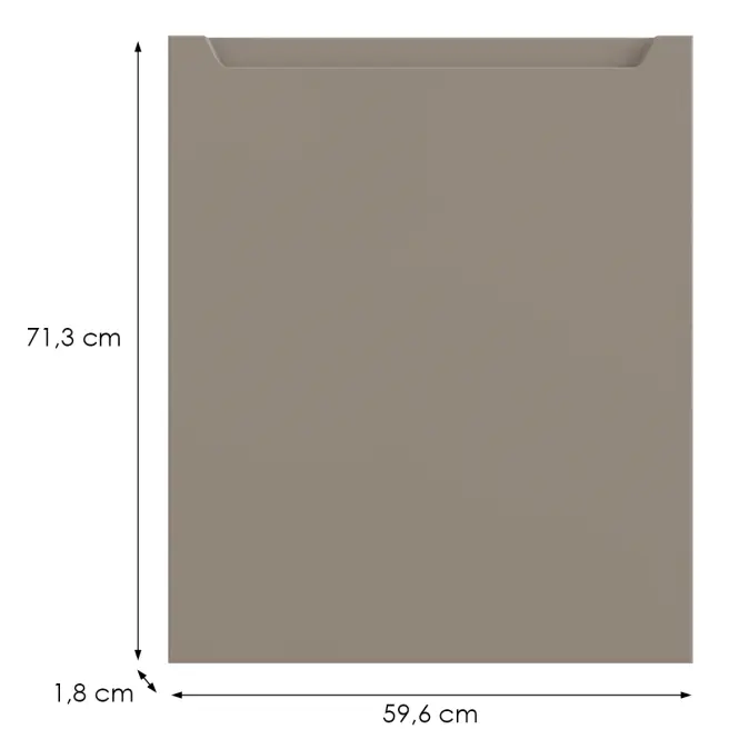 Kuchynská predná časť D60zs Q2 K204 Capuccino Matná Gri