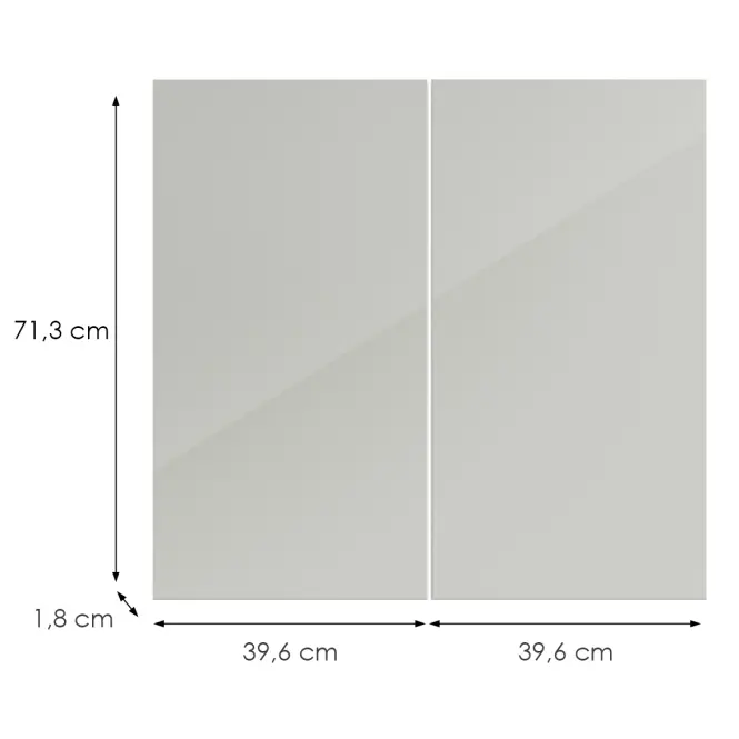 Kuchynská predná časť D80 L9 K900 Bianco Hg Griii,2