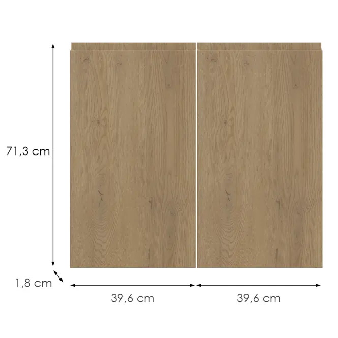 Kuchynská predná časť D80  T8 K282 Dub Cremona Grii
