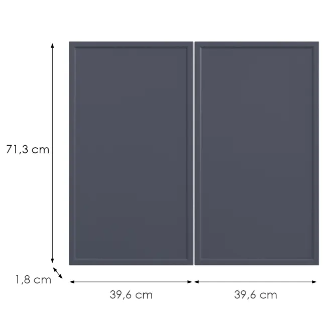 Kuchynská predná časť D80 O6 K273 Granát Gri