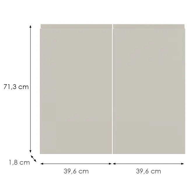Kuchynská predná časť D80  T8 K943 Kašmír Gri